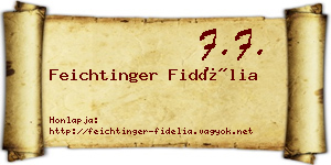Feichtinger Fidélia névjegykártya