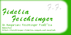 fidelia feichtinger business card